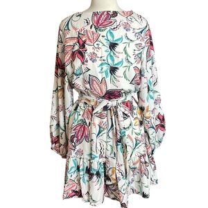 Baltic Born Tally floral mini dress with belt large
